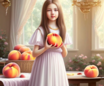 Девушки с персиками